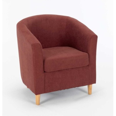 Poltroncina maja in tessuto ruggine 70x63x68h