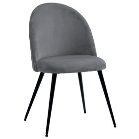 Sedia Marina velluto grigio