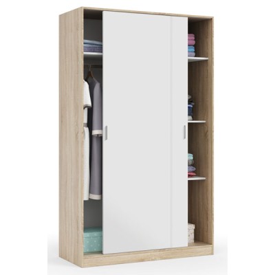 Armadio 2ante scorrevoli 120x50x200h canadian bianco