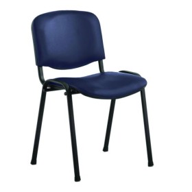 Sedia meeting ecopelle nera cm.53x61x78h