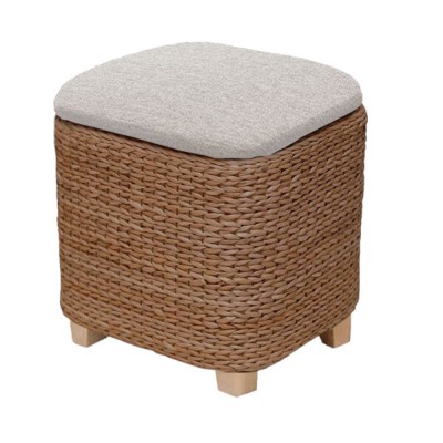 Sgabello contenitore con seduta orange noce cm 45x33x53h