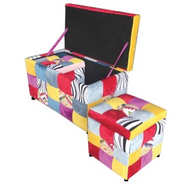 Panky e co set 3 pezzi velluto patchwork