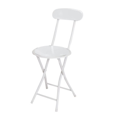 Sgabello chiudibile con spalliera bianco