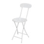 Sgabello chiudibile con spalliera bianco