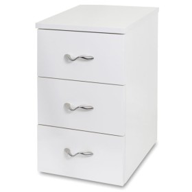 Sgabello 3 cassetti bianco cm.29lx24px49h
