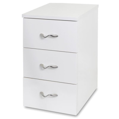 Sgabello 3 cassetti bianco cm.29lx24px49h