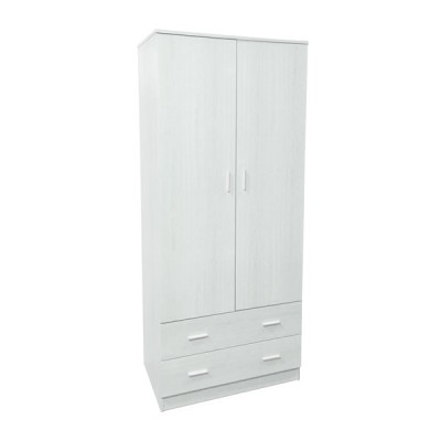 Armadio 2ante+2cassetti cm.80x52x190h bianco alpes