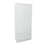 Armadio 2ante+2cassetti cm.80x52x190h bianco alpes