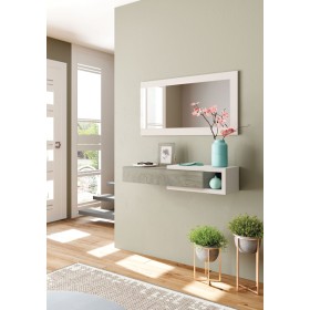 Mobile sospeso con specchio rovere alaska/bianco artik 19hx95lx26p