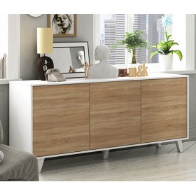 Mobile credenza 3 ante 154x41x75h bianco lucido canadian