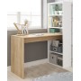 Scrivania con libreria Duplo Bianco Artik e Rovere Canadian