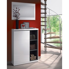 Mobile ingresso con specchio bianco cm.79x25x108h