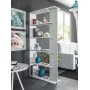 Libreria alida 90x25x180 cemento bianco