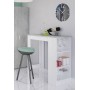 Tavolo alto cucina/bar bianco cemento cm.103x50x150h