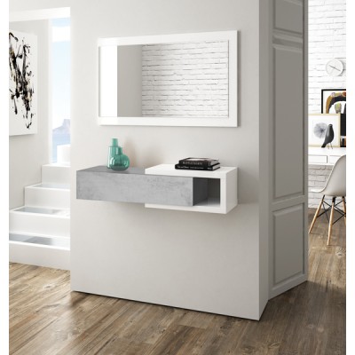 Mobile sospeso con specchio artik cemento cm.19hx95lx26p