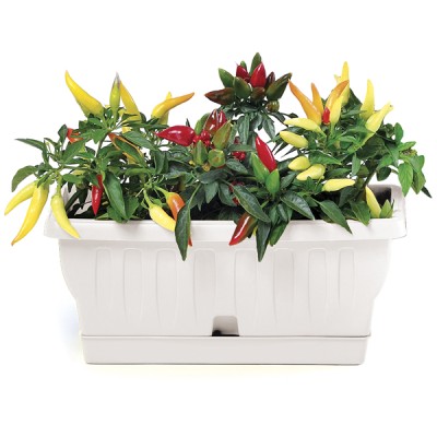 Fioriera natura cm.60 bianco