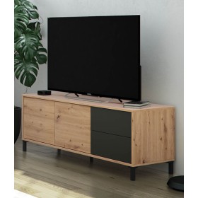 Mobile basso tv 2ante 2cassetti cm.130x41x47h rovere antracite