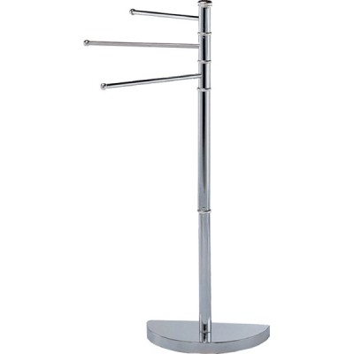 Piantana 3 bracci base mezzaluna cromo