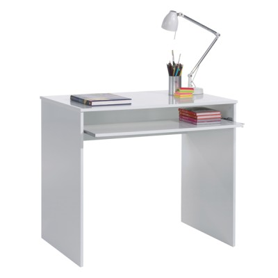 Scrittoio cm.90x54x79h bianco piano estraibile