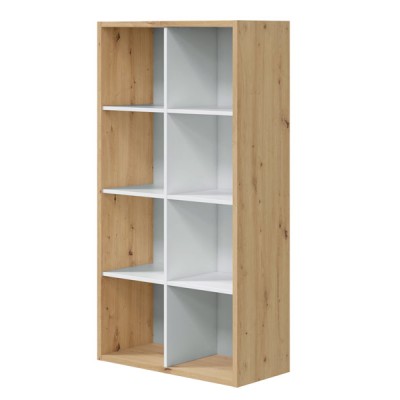 Libreria cubi rovere nodi/bianco cm.71.5x33x137h