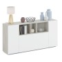 Mobile credenza loira cemento bianco artik 3 ante cm.150x41x76h