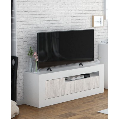 Mobile tv 3 ante bianco anticato cm.139x42x53h