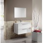Mobile bagno sospeso 80x46x58h bianco 2cassetti lavabo e specchio