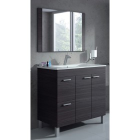 Mobile bagno 80x45x80h con specchio grigio