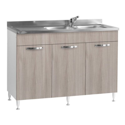 Sottolavello 120 in kit bianco olmo