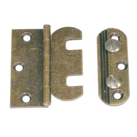 Cerniera a libro regolabili mezza zanca mm.50x40 bronzata