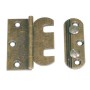Cerniera a libro regolabili mezza zanca mm.50x40 bronzata