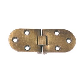 Cerniera a biscotto con fermo mm. 80x30 bronzato