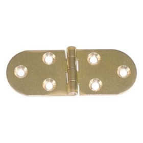 Cerniera a biscotto senza fermo 80x30 ottonato