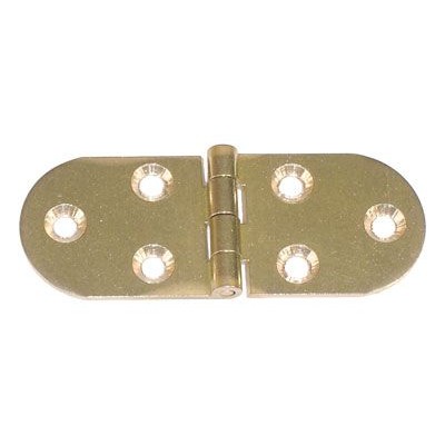Cerniera a biscotto senza fermo 80x30 ottonato