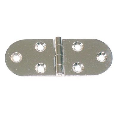 Cerniera a biscotto senza fermo 80x30 nichel