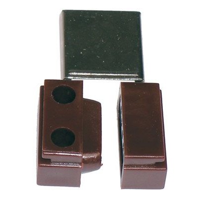 Giunzione in plastica con copertura in metallo marrone