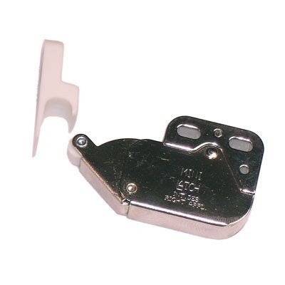 Cricchetto premi apri bianco con sistema a scatto