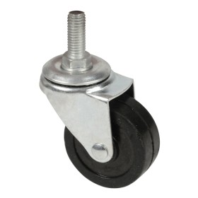 Ruota girevole in gomma con perno mm.65
