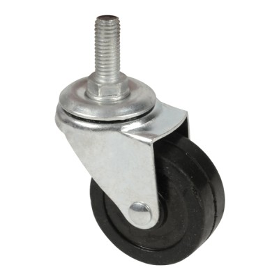 Ruota girevole in gomma con perno mm.65