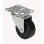 Ruota in gomma girevole con piastra mm.50