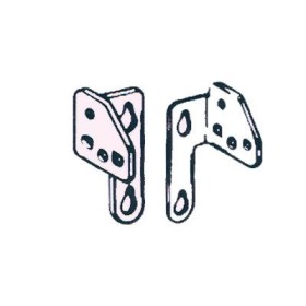 Coppia staffe laterali parete 4346