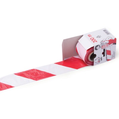 Nastro Segnaletico cm.7x200mt Bianco/Rosso