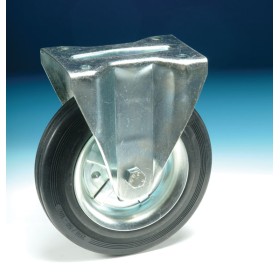 Ruota gomma piastra fissa d.125