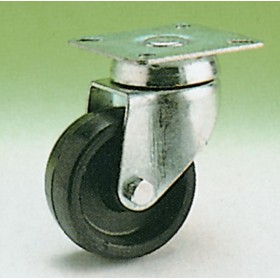 Ruota nylon nera piast.gir. d.50