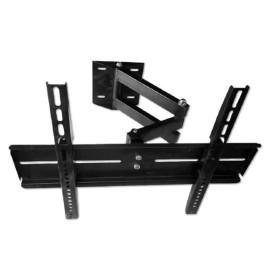 Supporto tv doppio braccio inclinabile max 65p. in acciaio colore nero