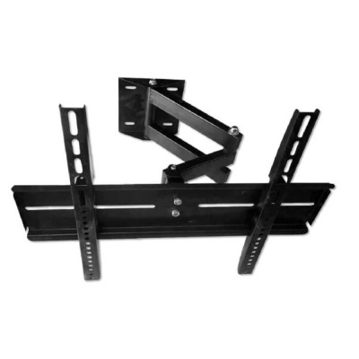 Supporto tv doppio braccio inclinabile max 65p. in acciaio colore nero