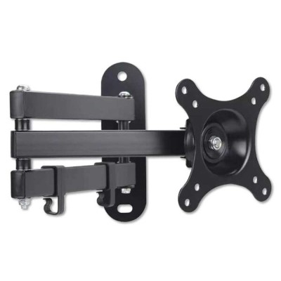 Supporto tv doppio braccio inclinabile max 32p. in acciaio colore nero