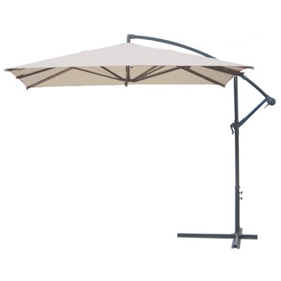 Ombrellone banana 3x3 braccio ecru