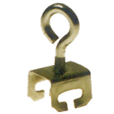 Fermi ferro zincato con occhiolo per binario mantovana in plastica