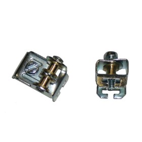 Gioco carrucola ferro zincato ruote ottone